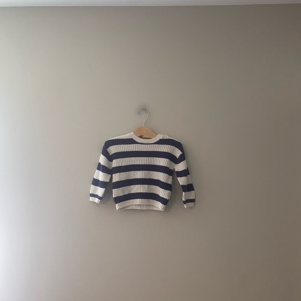 $8 ADD ON sweater h&m zara top tee baby 12-18m boys stripe‎ sweater knit gap